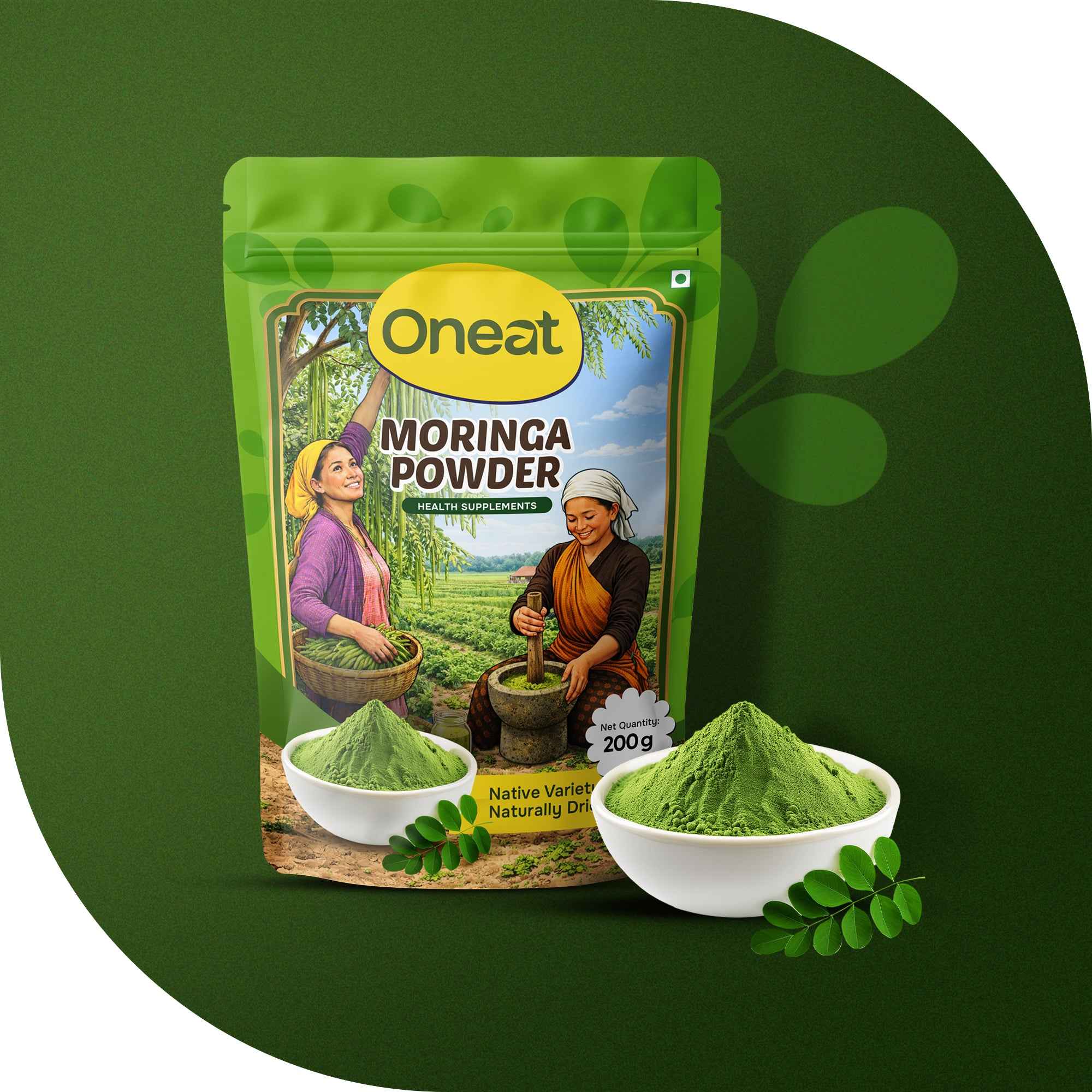 Moringa Powder for Wellness - Nutrient-Rich Super Greens for Daily Vitality - Oneat