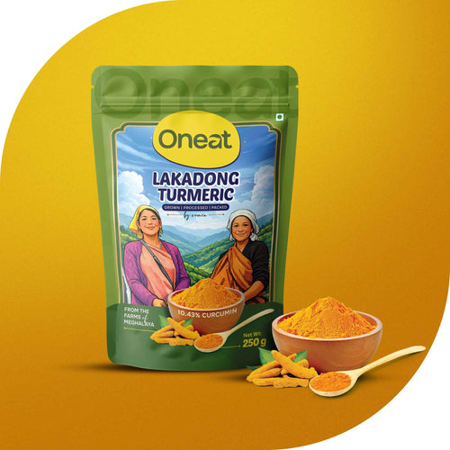 Lakadong Turmeric Powder – Premium High Curcumin Turmeric from Meghalaya - Oneat